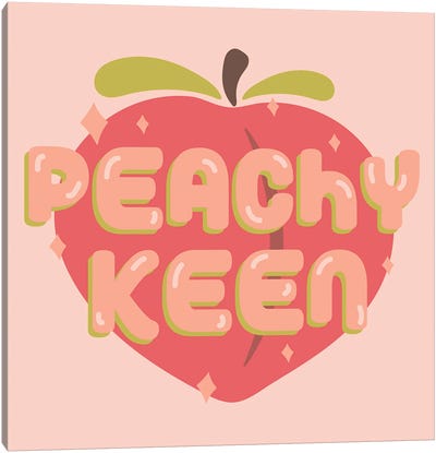 Peachy Keen Canvas Art Print - Doodle By Meg