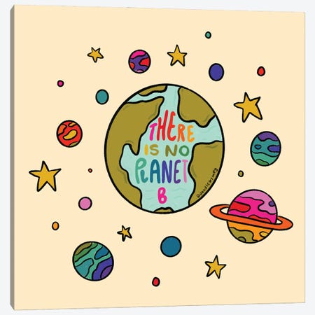 Planet B Canvas Print #DDM121} by Doodle By Meg Art Print