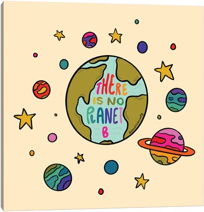 Planet B Canvas Art Print - Doodle By Meg