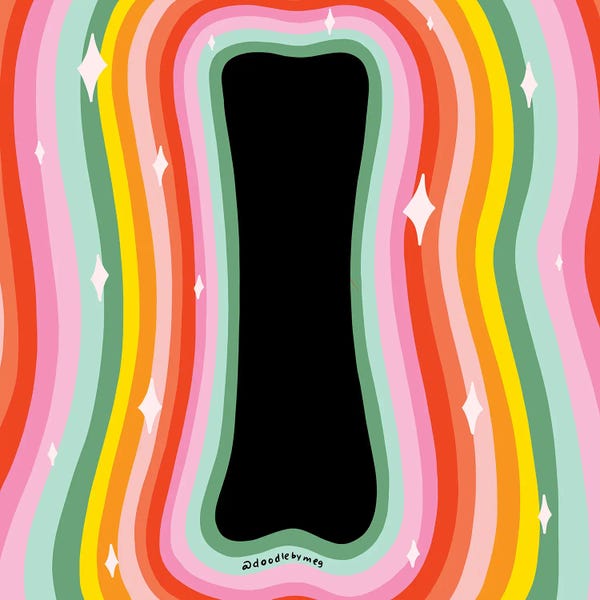 The Letter I: Rainbow I by Doodle By Meg