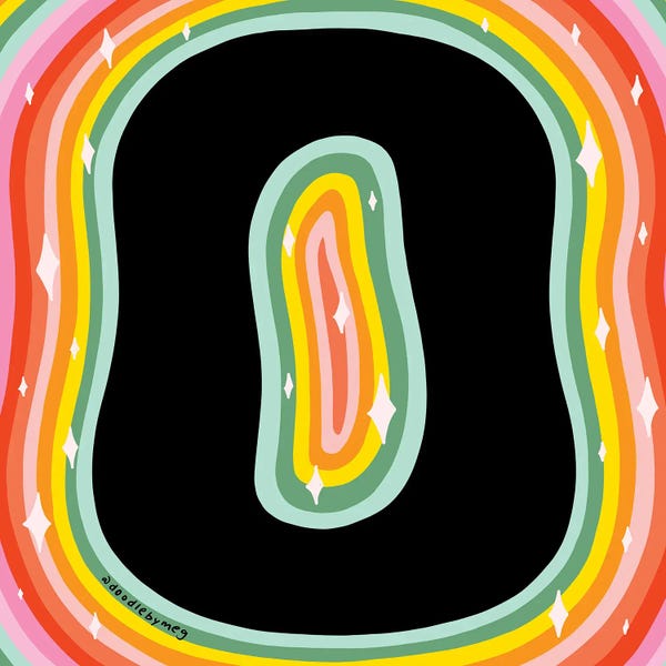 The Letter O: Rainbow O by Doodle By Meg