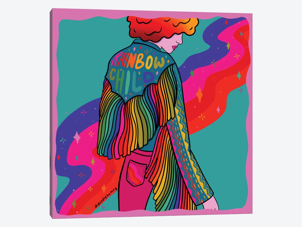Rainbow Child by Doodle By Meg 1-piece Art Print