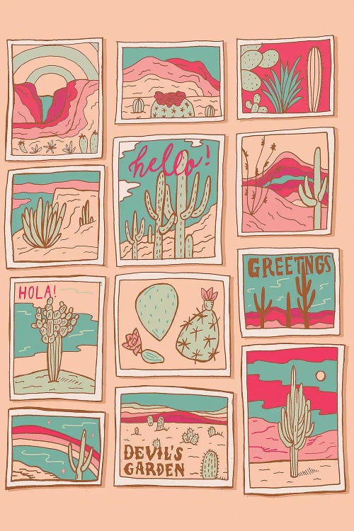 Retro Desert Postcards