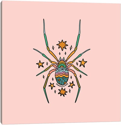 Scorpio Spider Canvas Art Print - Doodle By Meg