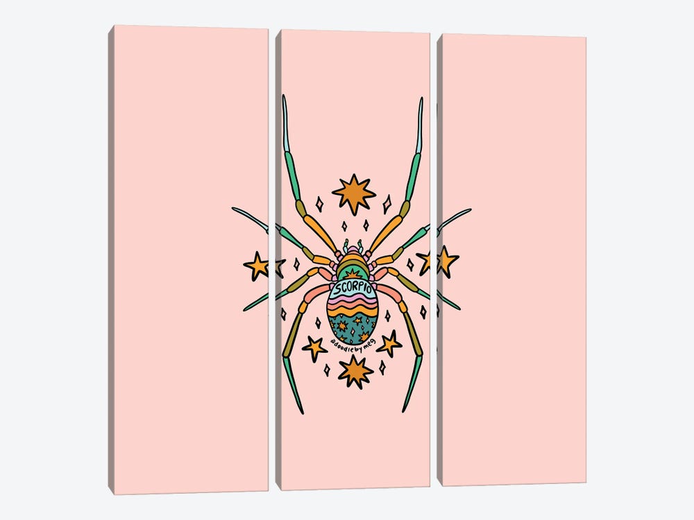 Scorpio Spider by Doodle By Meg 3-piece Canvas Art