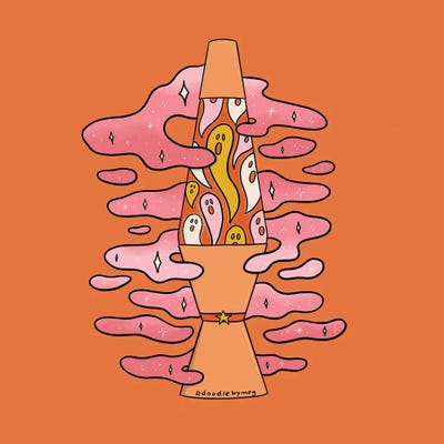 Spooky Lava Lamp by Doodle By Meg framed wall art