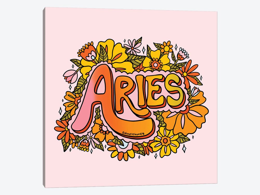 Aries Flower by Doodle By Meg 1-piece Canvas Art Print