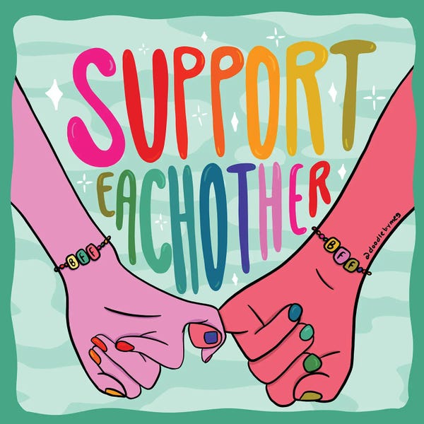 Hands: Support Each Other by Doodle By Meg