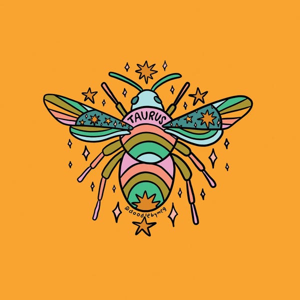 Doodle By Meg: Taurus Bumble Bee by Doodle By Meg