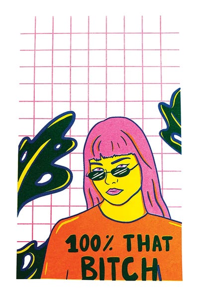 That Bitch by Doodle By Meg framed wall art