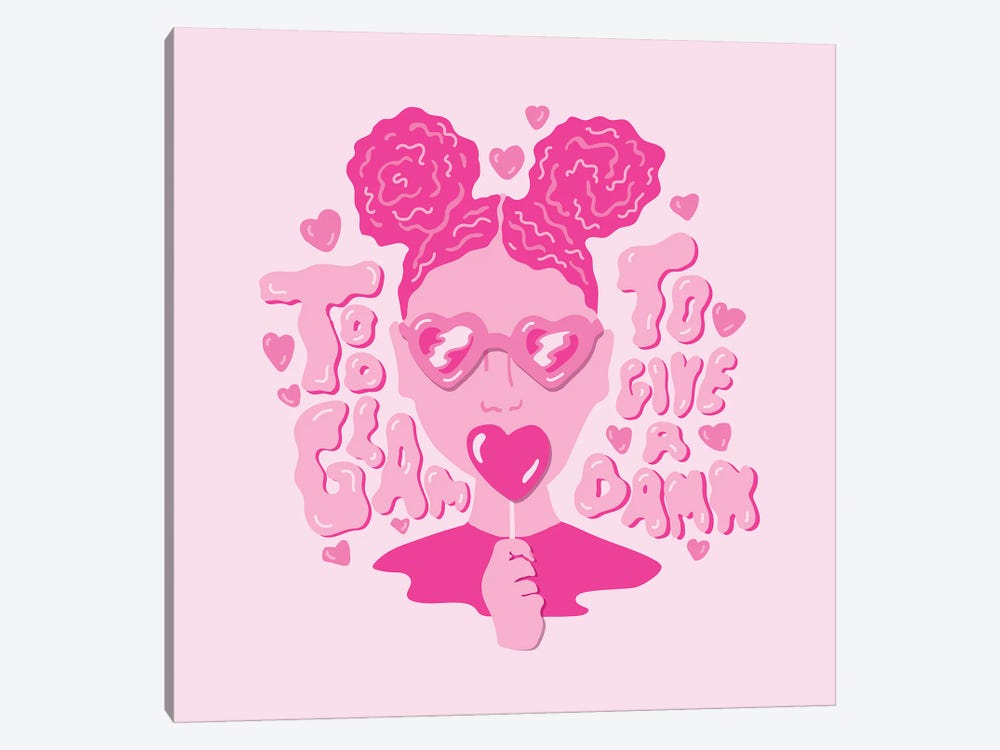 Too Glam To Give A Damn by Doodle By Meg 1-piece Canvas Art