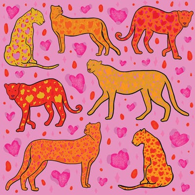 Valentine Leopard Print by Doodle By Meg framed wall art