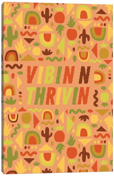 Vibin' N Thrivin' Canvas Art Print - Doodle By Meg