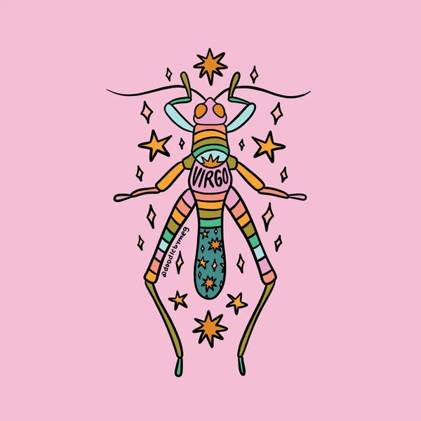 Grasshoppers: Virgo Grasshopper by Doodle By Meg