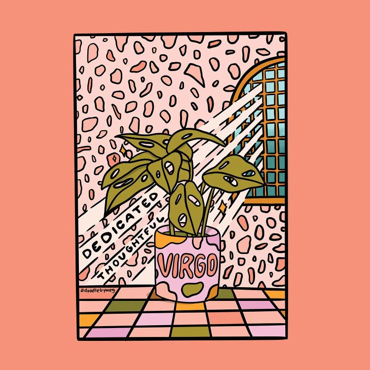 Virgo Plant by Doodle By Meg wall art