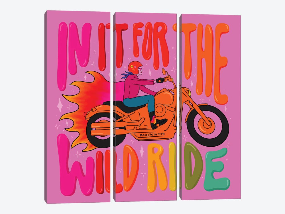 Wild Ride by Doodle By Meg 3-piece Canvas Print