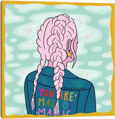 You Are Made Of Magic Canvas Art Print - Doodle By Meg