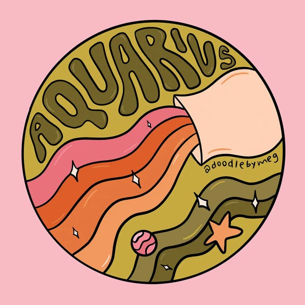 Doodle By Meg: Aquarius by Doodle By Meg