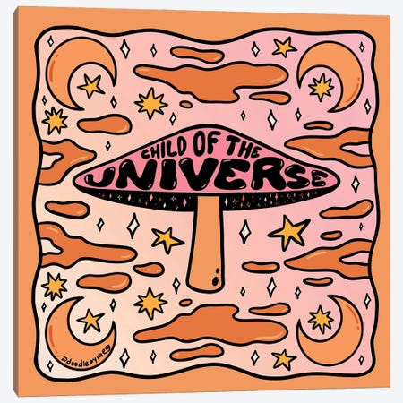 Child Of The Universe Canvas Print #DDM205} by Doodle By Meg Art Print