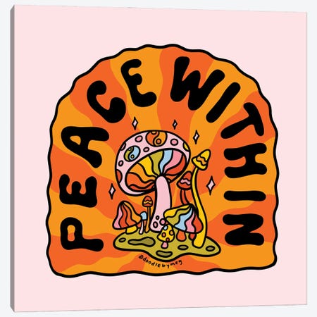 Peace Within Canvas Print #DDM211} by Doodle By Meg Canvas Print