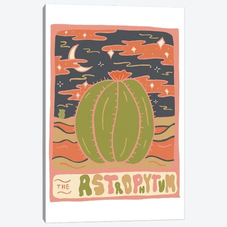 Cactus Tarot Cards- Astrophytum Canvas Print #DDM26} by Doodle By Meg Canvas Artwork