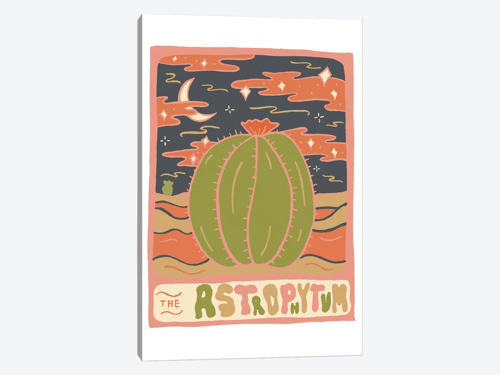 Cactus Tarot Cards- Astrophytum by Doodle By Meg 1-piece Canvas Wall Art