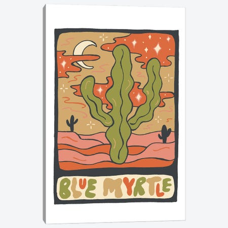 Cactus Tarot Cards- Blue Myrtle Canvas Print #DDM27} by Doodle By Meg Canvas Artwork