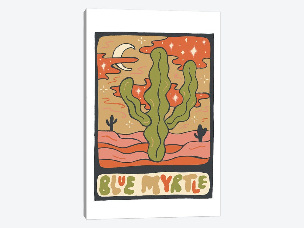 Cactus Tarot Cards- Blue Myrtle by Doodle By Meg 1-piece Canvas Art Print