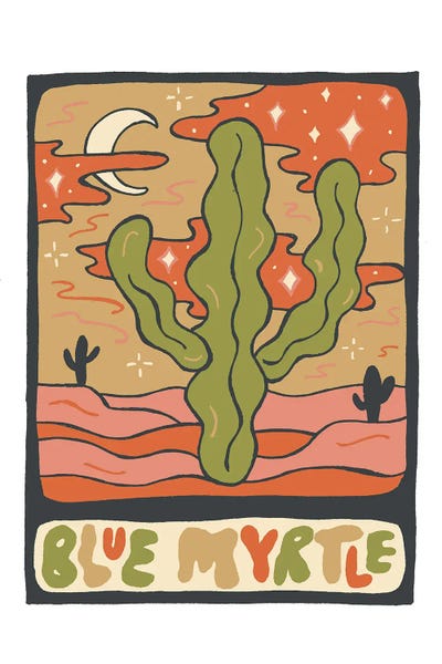 Doodle By Meg: Cactus Tarot Cards- Blue Myrtle by Doodle By Meg