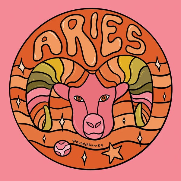 Doodle By Meg: Aries by Doodle By Meg