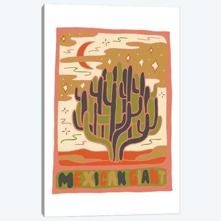 Cactus Tarot Cards- Mexican Giant Canvas Print #DDM30} by Doodle By Meg Canvas Wall Art