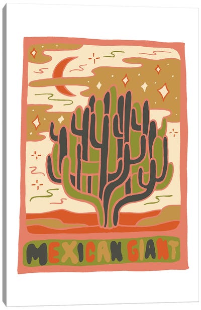 Cactus Tarot Cards- Mexican Giant Canvas Art Print - Doodle By Meg