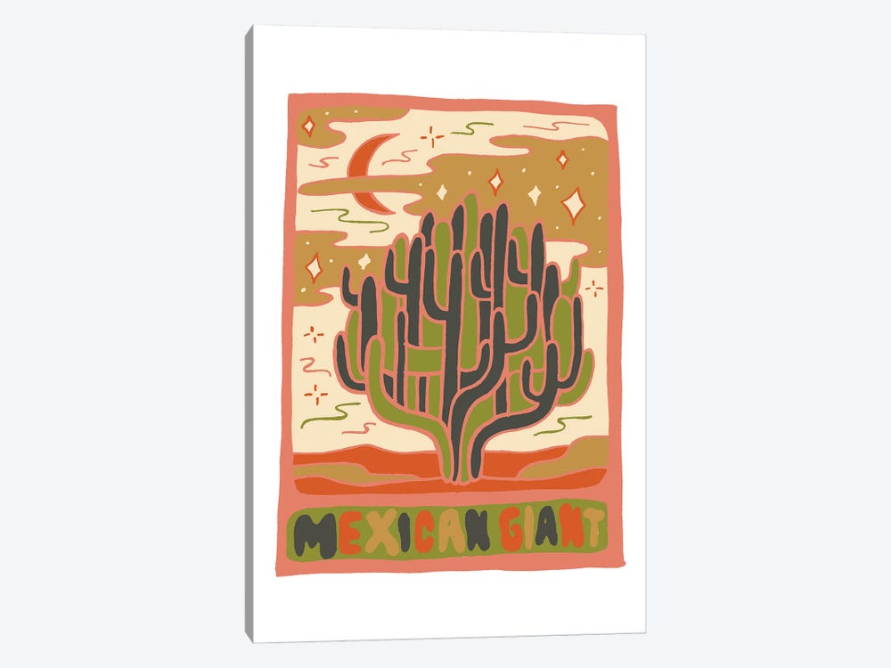 Cactus Tarot Cards- Mexican Giant by Doodle By Meg 1-piece Canvas Print