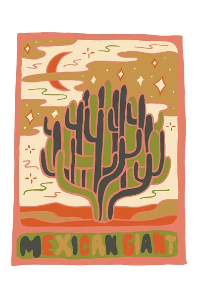 Doodle By Meg: Cactus Tarot Cards- Mexican Giant by Doodle By Meg
