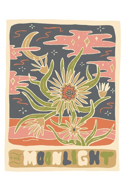 Doodle By Meg: Cactus Tarot Cards- Moonlight by Doodle By Meg