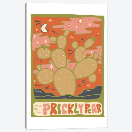 Cactus Tarot Cards- Prickly Pear Canvas Print #DDM32} by Doodle By Meg Canvas Artwork