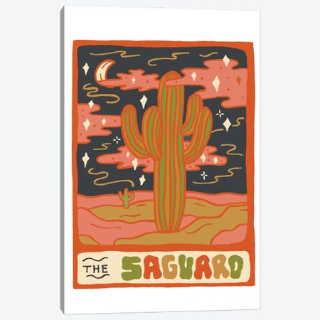 Cactus Tarot Cards- Saguaro Canvas Print #DDM34} by Doodle By Meg Canvas Art Print