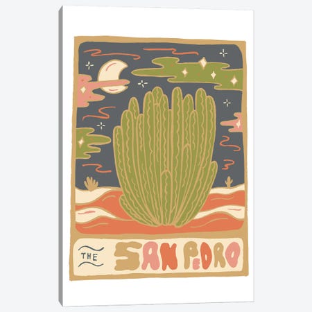 Cactus Tarot Cards- San Pedro Canvas Print #DDM35} by Doodle By Meg Art Print