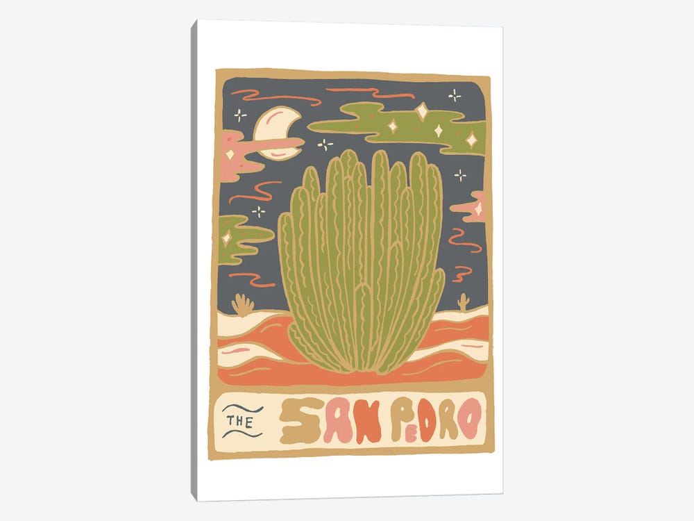 Cactus Tarot Cards- San Pedro by Doodle By Meg 1-piece Canvas Wall Art