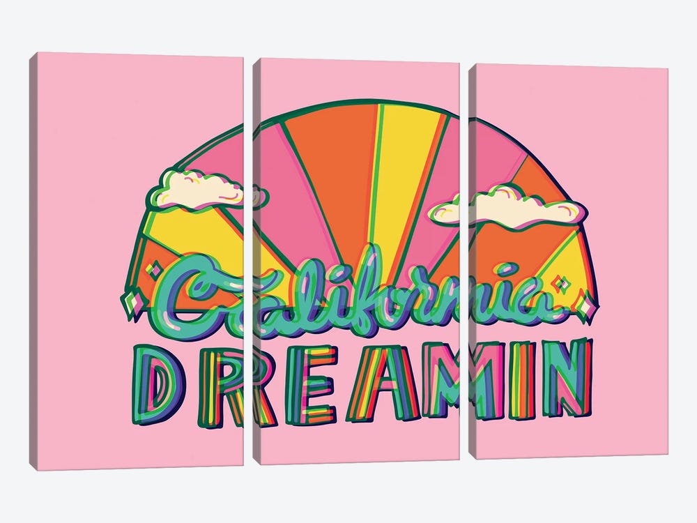 California Dreamin' by Doodle By Meg 3-piece Canvas Print