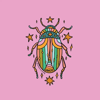 Cancer Beetle by Doodle By Meg canvas print