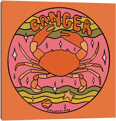 Cancer Canvas Art Print - Zodiac Art