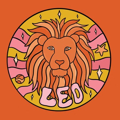 Leo by Doodle By Meg metal wall art