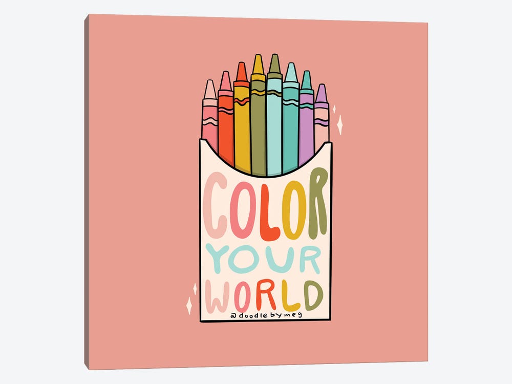 Color Your World by Doodle By Meg 1-piece Canvas Artwork