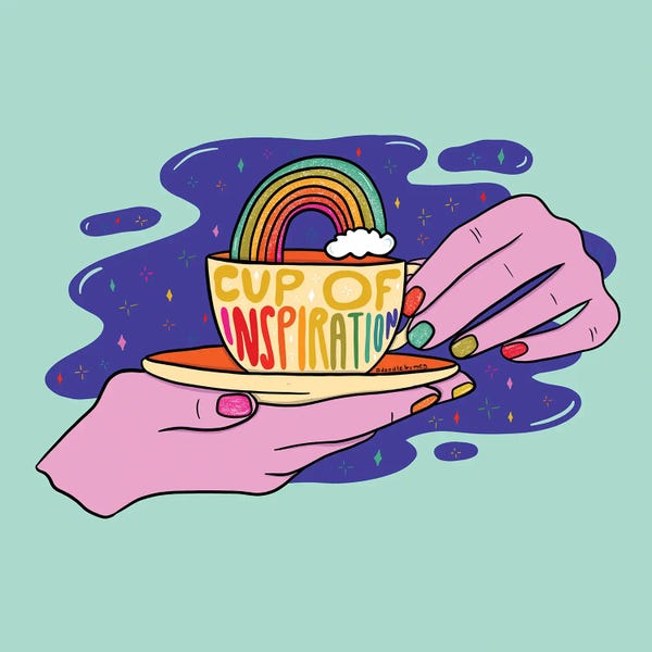 Psychedelic: Cup Of Inspiration by Doodle By Meg