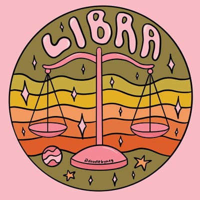Libra by Doodle By Meg framed wall art