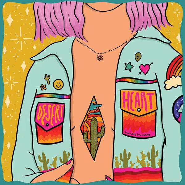 Women's Tops: Desert Heart by Doodle By Meg