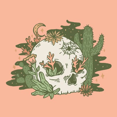 Desert Skull by Doodle By Meg framed wall art