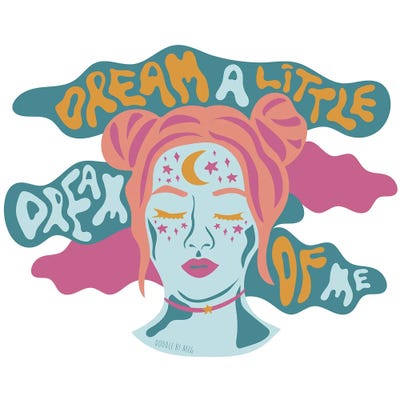 Dream A Little Dream Of Me by Doodle By Meg framed wall art