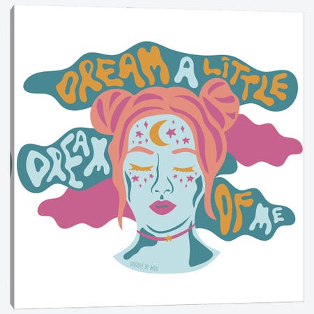 Dream A Little Dream Of Me Canvas Print #DDM53} by Doodle By Meg Canvas Wall Art